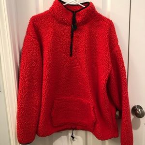Sherpa Style Quarter Zip Top